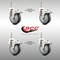 Service Caster 4 Inch 316SS Thermoplastic Rubber Swivel 3/8 Inch Stem Caster Set Lock Brake SCC SCC-SS316TSTTL20S414-TPRB-381615-4 - alternate 3